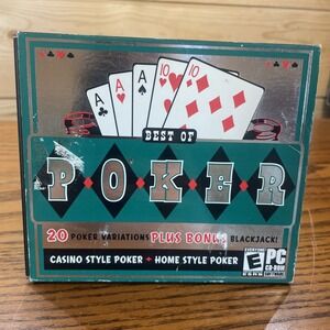 2003 Best Of Poker Casino Style Poker Blackjack PC CD-ROM Games